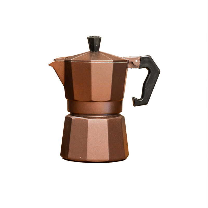  موکاپات R.H سه کاپ رنگ قهوه ای | قهوه جوش 3 نفره قهوه ای | موکاپات سه نفره | موکاپات قهوه ای | قهوه ای | موکاپات مسی رنگ 