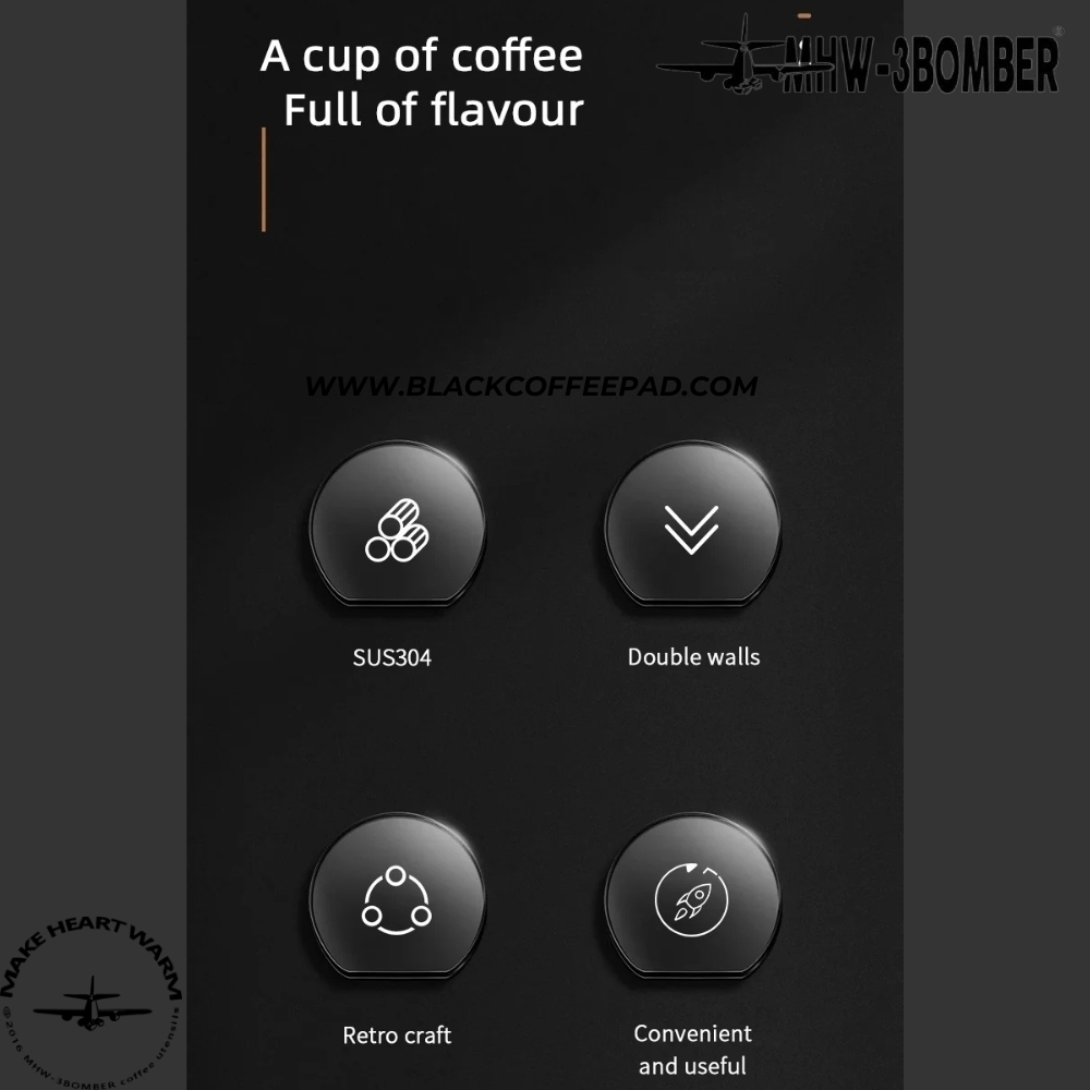  فنجان دوجداره فلزی بمبر گنجایش 0.3 لیتر | MHW-3BOMBER Double-layer Cup 300ml 