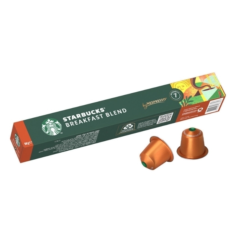  کپسول قهوه استارباکس سایز نسپرسو بریک فست بِلِند 10 عددی | Break Fast Blend Starbucks by Nespresso® 10 pods 