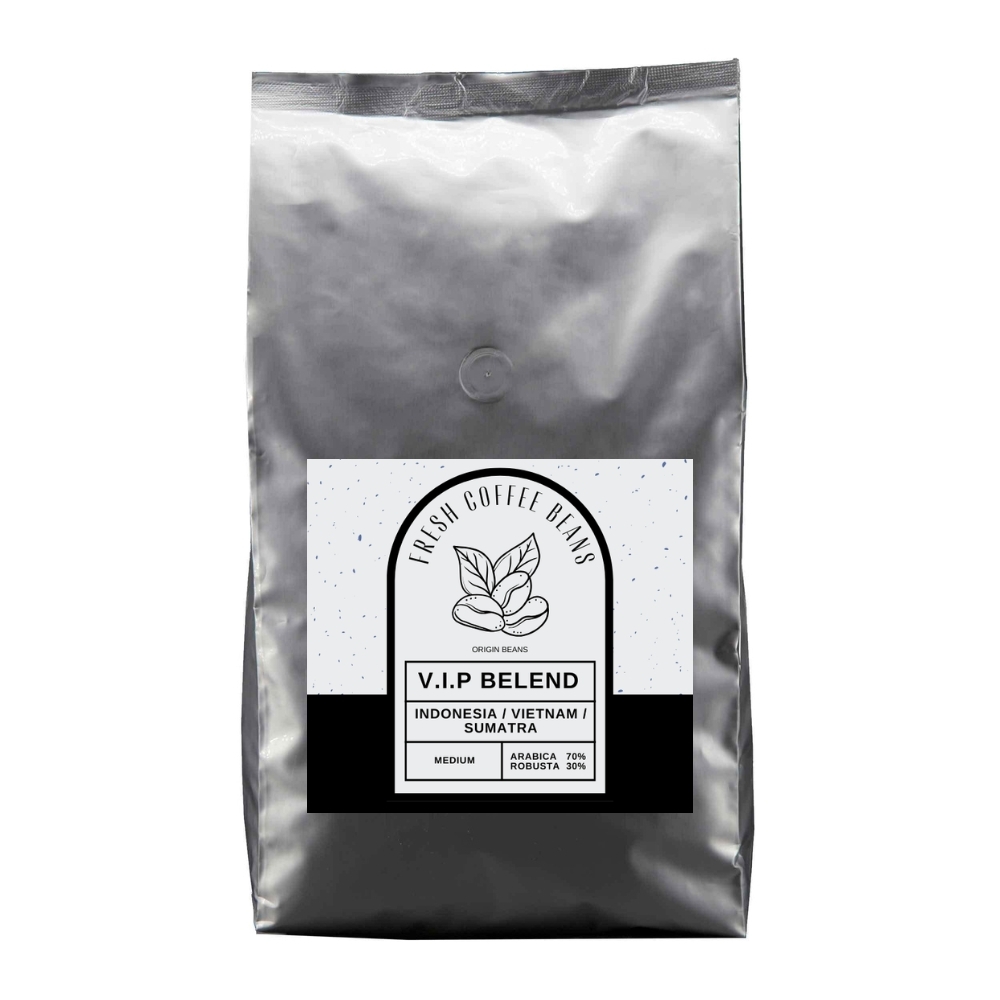  دانه قهوه وی آی پی 70% عربیکا بلک کافی | Black Coffee VIP blend 70% Arabica 