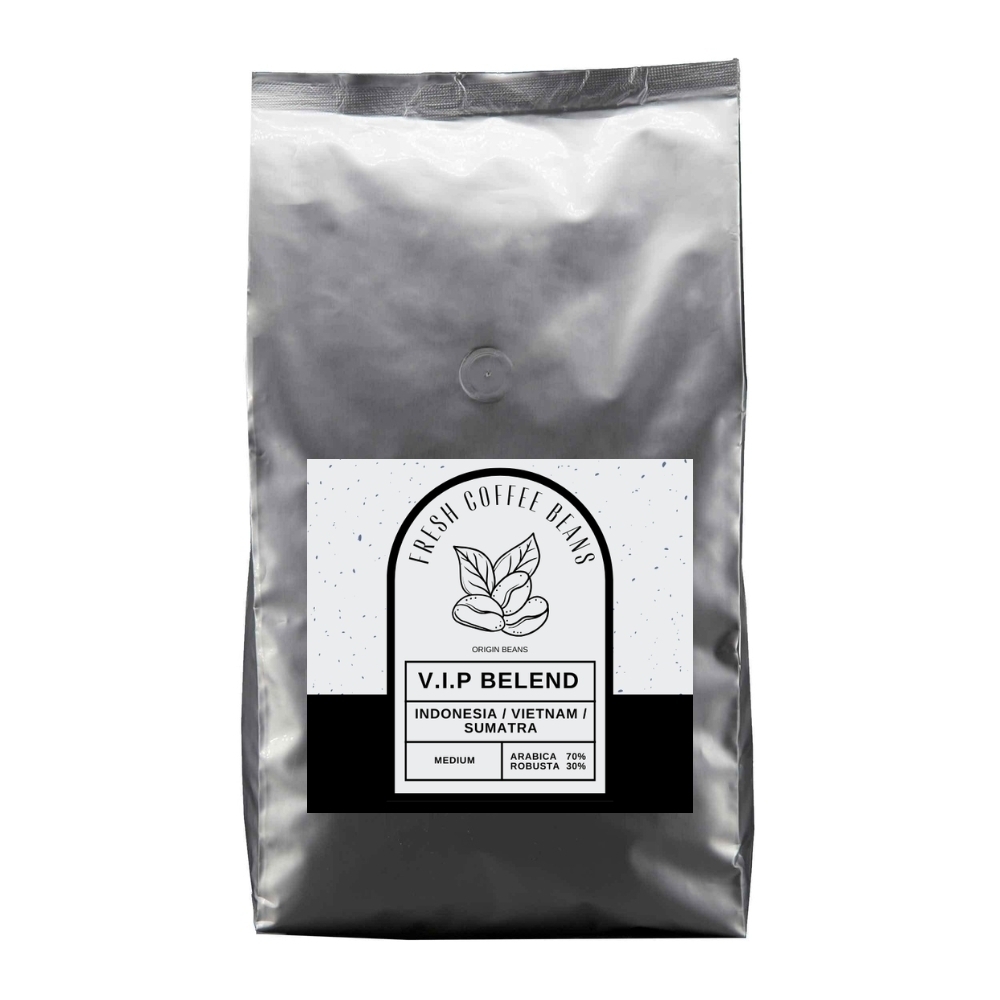  دانه قهوه وی آی پی 70% عربیکا بلک کافی | Black Coffee VIP blend 70% Arabica 