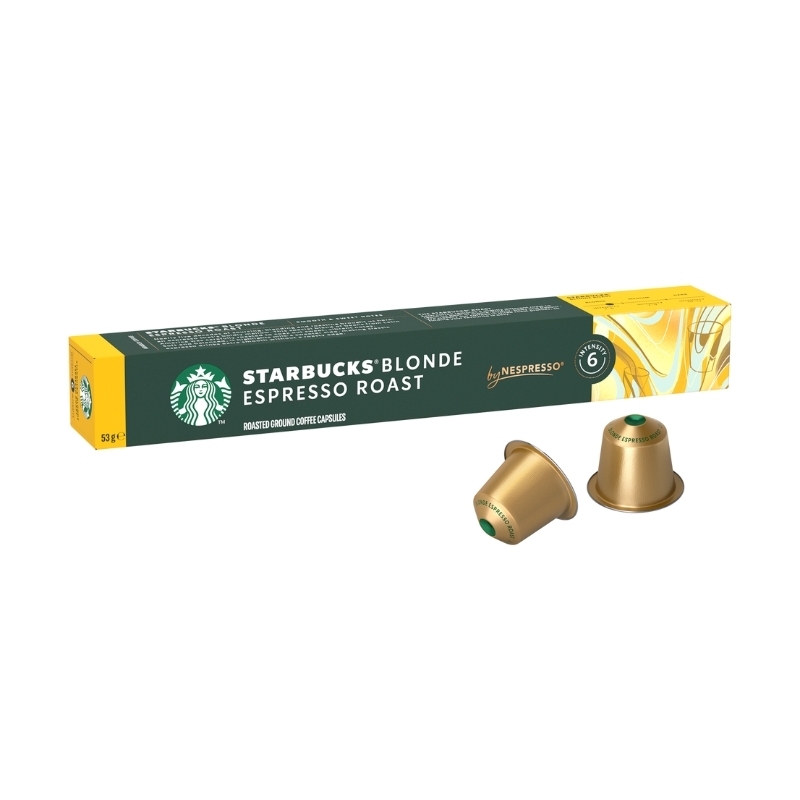  کپسول قهوه استارباکس سایز نسپرسو بلوند اسپرسو رست 10 عددی | Blonde Espresso Roast Starbucks by Nespresso® 10 pods 