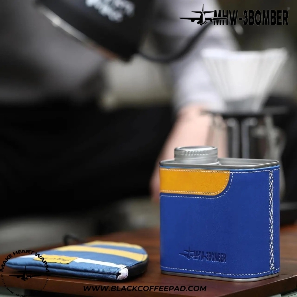  بانکه قهوه فلزی بمبر با روکش چرم | Metal Sealed Container c5496 