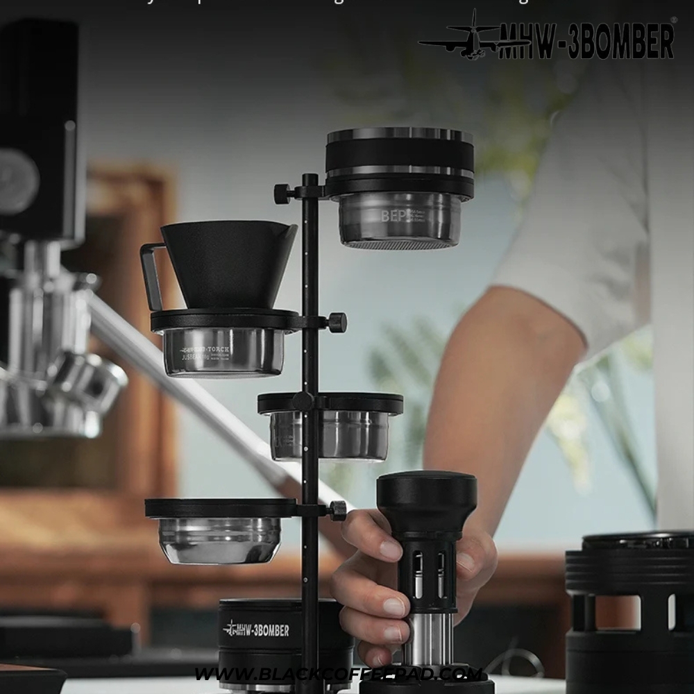 استند نگهدارنده ی بسکت پرتافیلتر و اکسسوری قهوه مدل 5 طبقه مگنتی | MHW-3BOMBER Magnetic Storage Stand