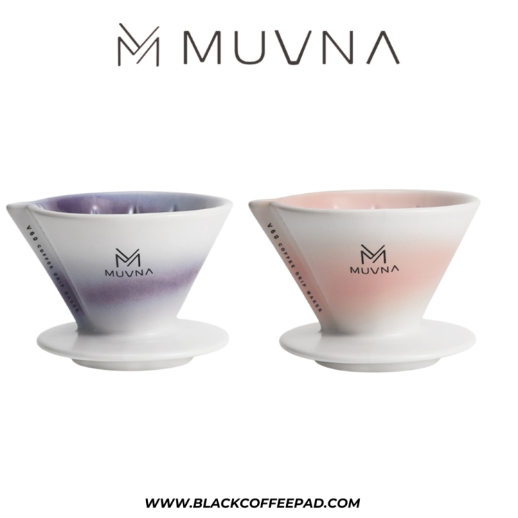 قهوه‌ساز v60 موونا مدل ژینگ چوان سرامیکی صورتی | MUVNA XingChuan pink ceramic v60 filter cup