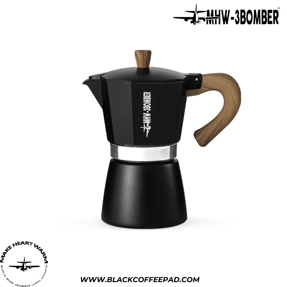  موکاپات بمبر مدل 6 کاپ گنجایش 600 میلی لیتر | MHW-3BOMBER Moka Pot Black -300ML 