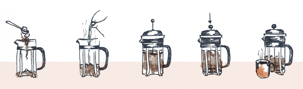 چطور با فرنچ پرس قهوه درست کنیم؟