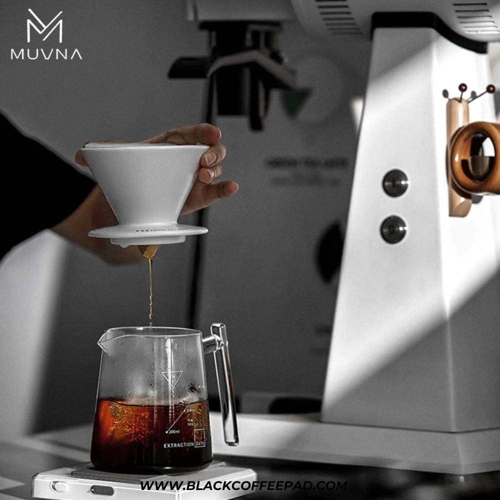  v60 سرامیکی مدل ژینگوو سرامیکی بنفش | MUVNA Ceramic xingwo V60 purple Coffee Pour Over Manual Brew 