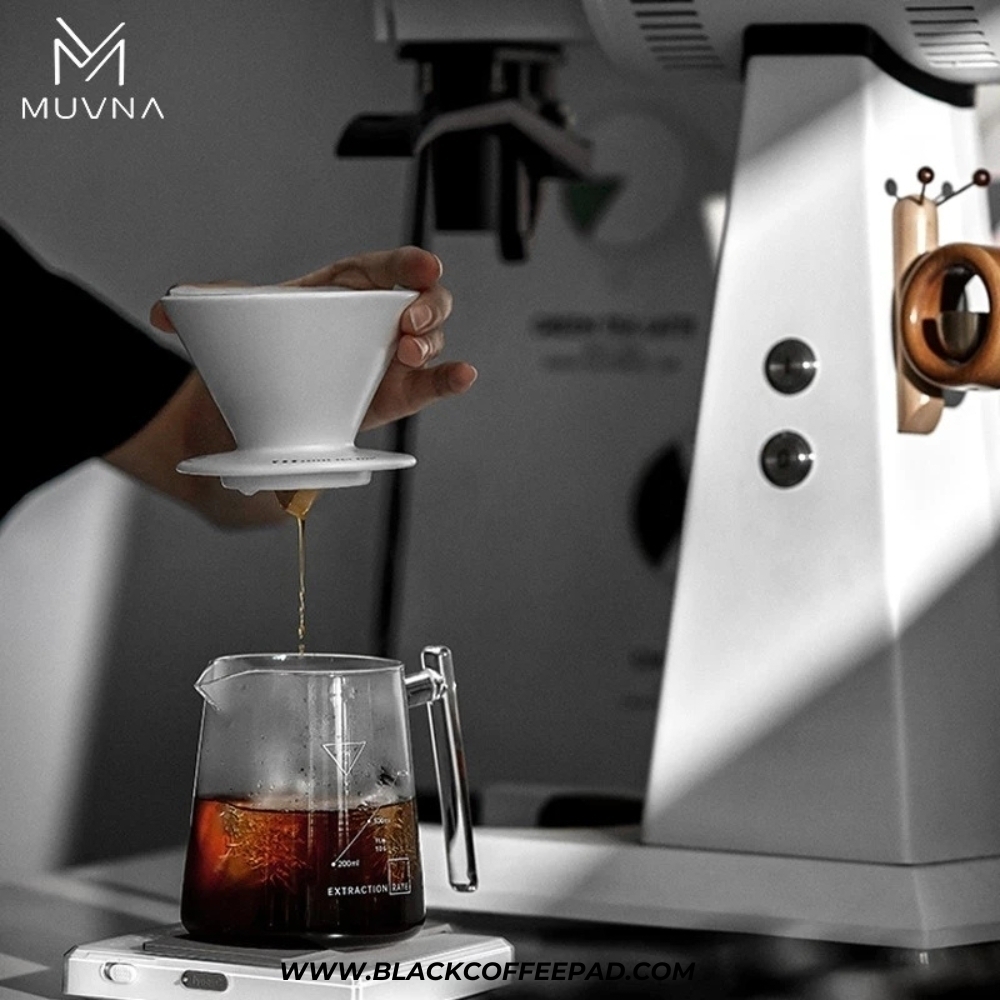  v60 سرامیکی مدل ژینگوو سرامیکی بنفش | MUVNA Ceramic xingwo V60 purple Coffee Pour Over Manual Brew 