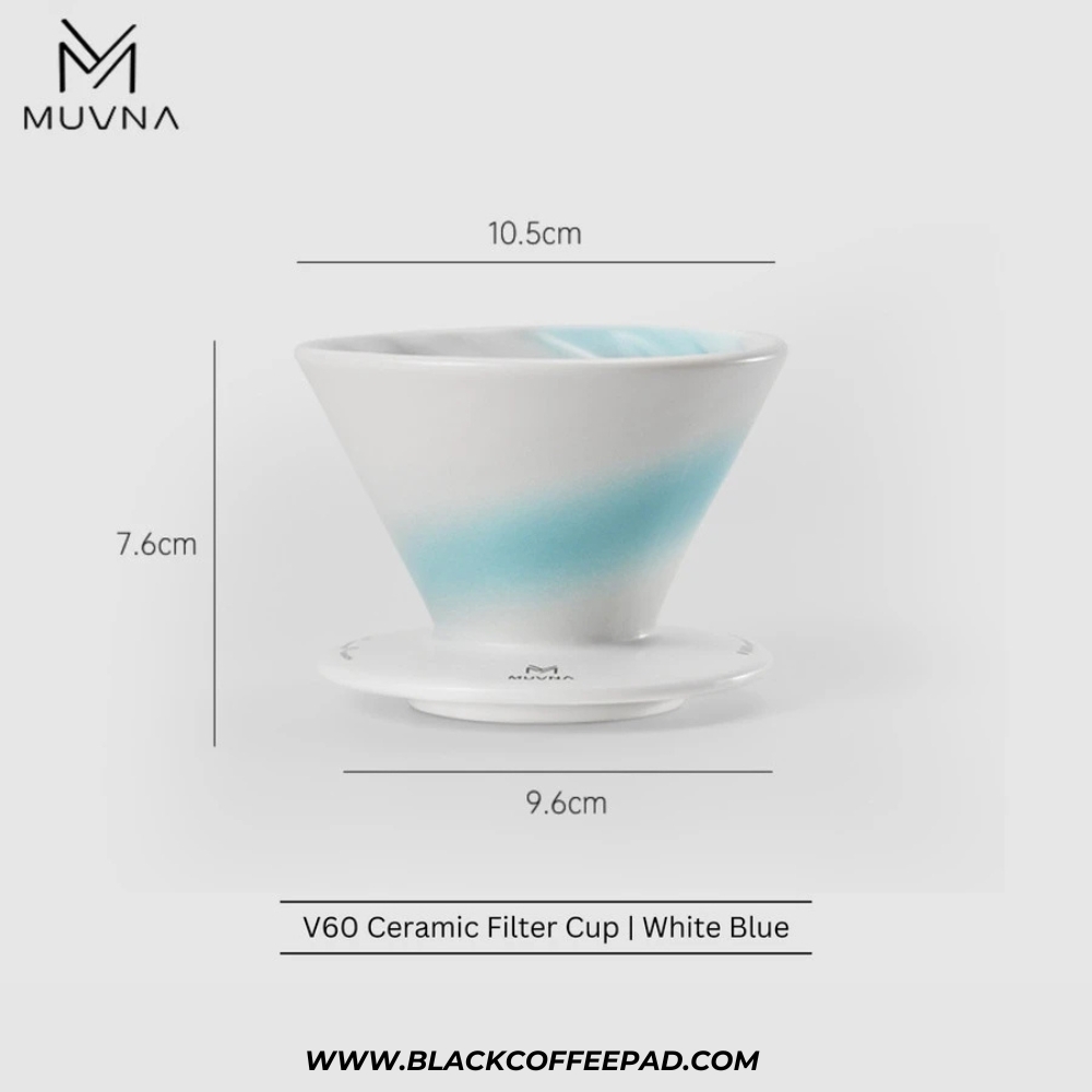 v60 سرامیکی مدل ژینگوو سرامیکی بنفش | MUVNA Ceramic xingwo V60 purple Coffee Pour Over Manual Brew 