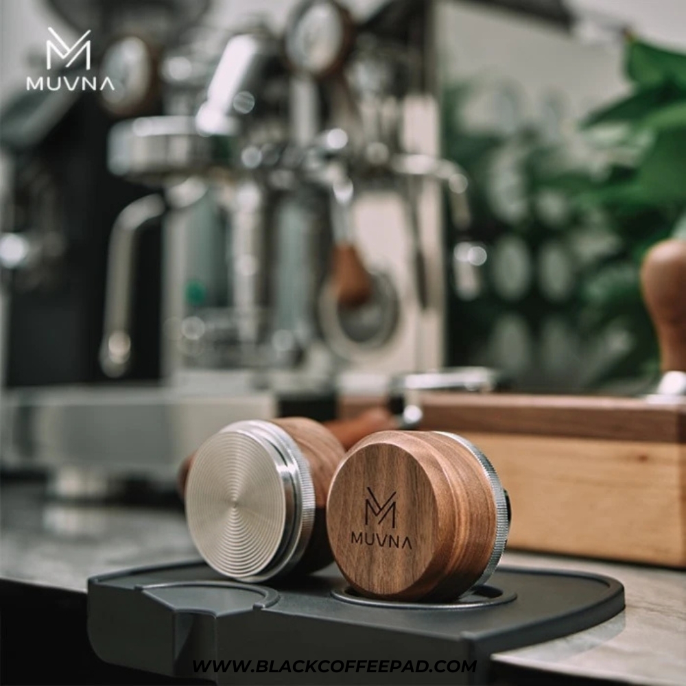  لولر دیستریبیوتر قهوه موونا مدل چوب گردو قابل نتظیم سایز 58.35 میلی متر | MUVNA Walnut Espresso Distributor 58.35 mm 