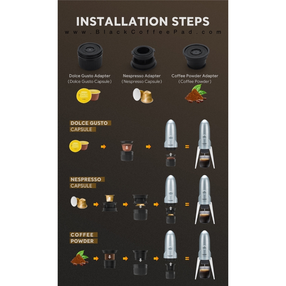  اسپرسوساز مسافرتی شارژی مدل موشکی 