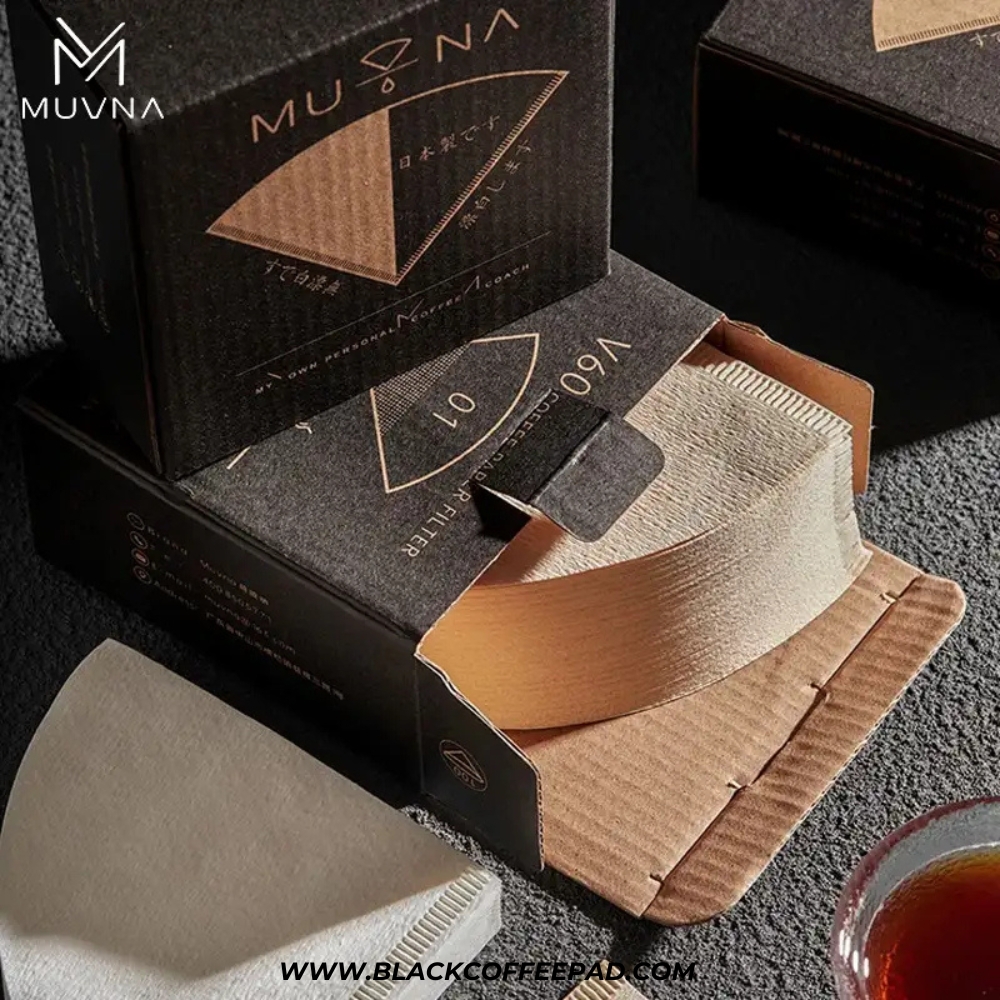 فیلتر قهوه v60 موونا ژاپنی مدل رنگ طبیعی سایز 01 | MUVNA Japanese V60 Filter Paper 
