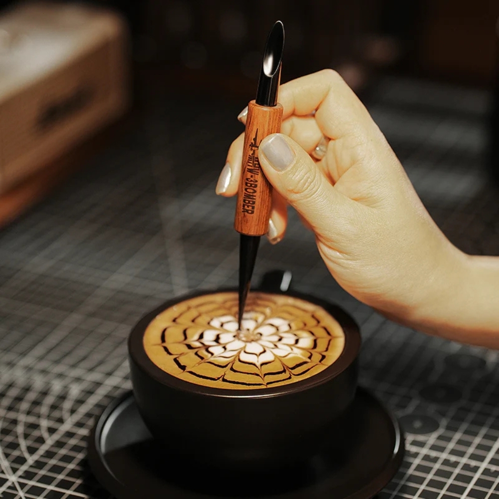قلم لته آرت بمبر | MHW-3BOMBER Coffee Latte Art Needles Pen