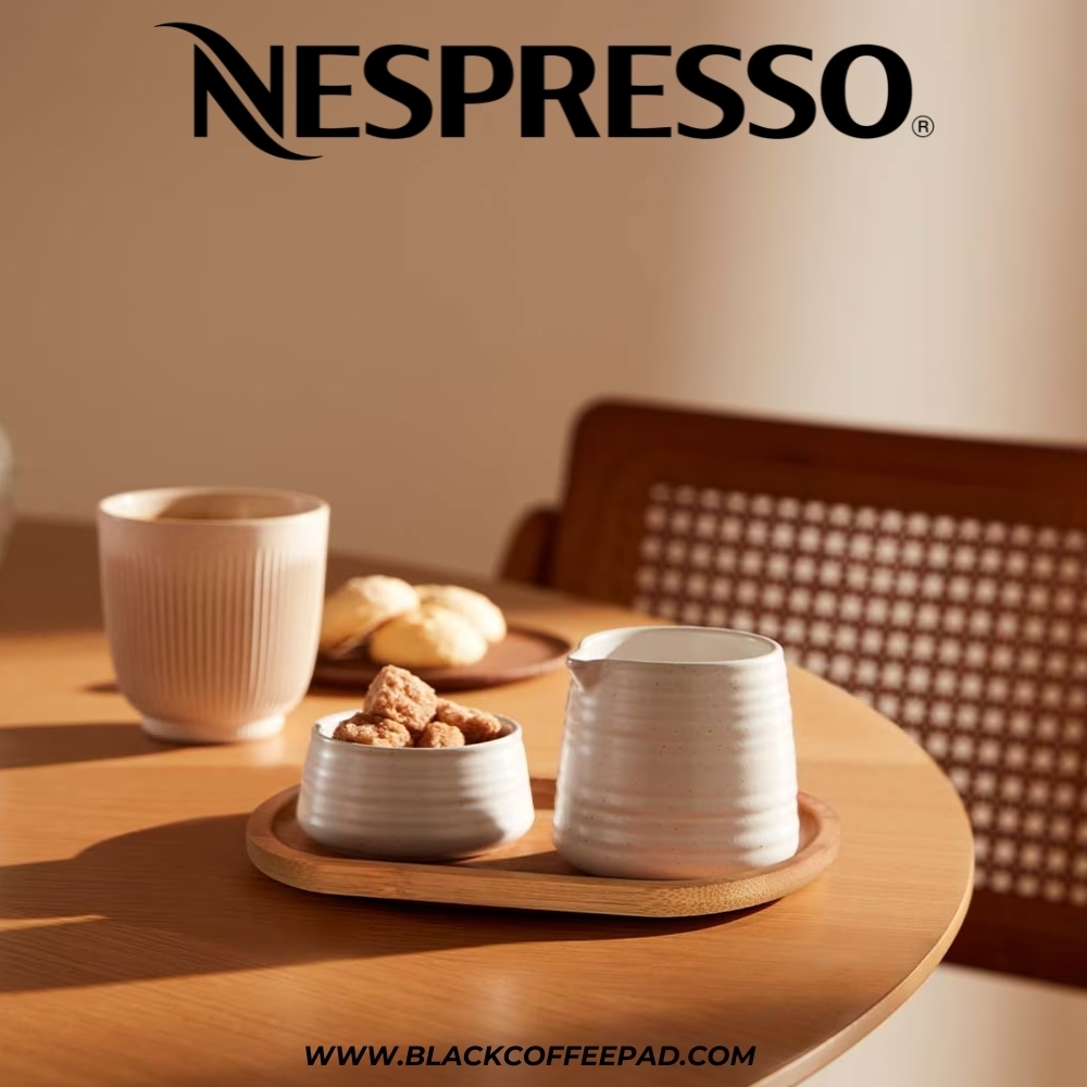 ست سرو نسپرسو ( سینی چوبی , ظرف شیر و شکر ) | Nespresso Serving Set