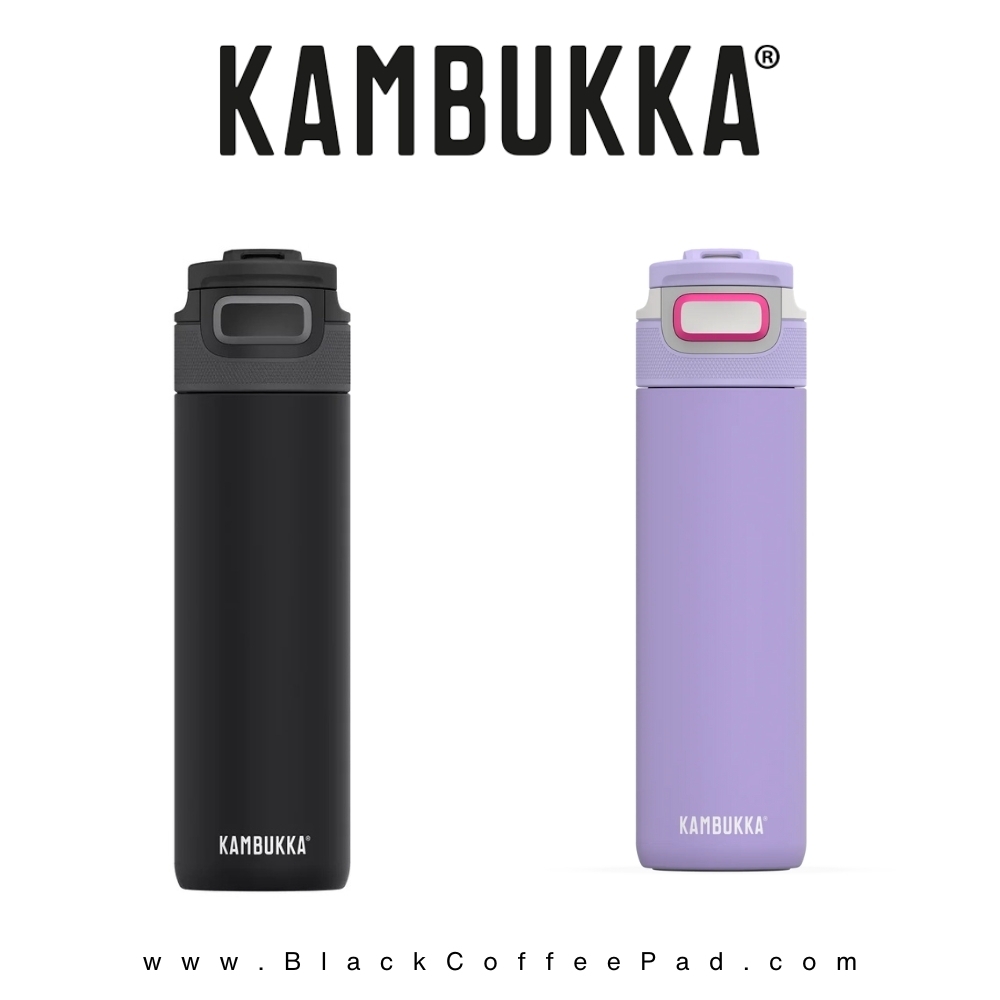  قمقمه دوجداره نی دار کامبوکا Digital Lavender گنجایش ۰٫۶ لیتر | KAMBUKKA lagoon insulated Bottle 600 ml 