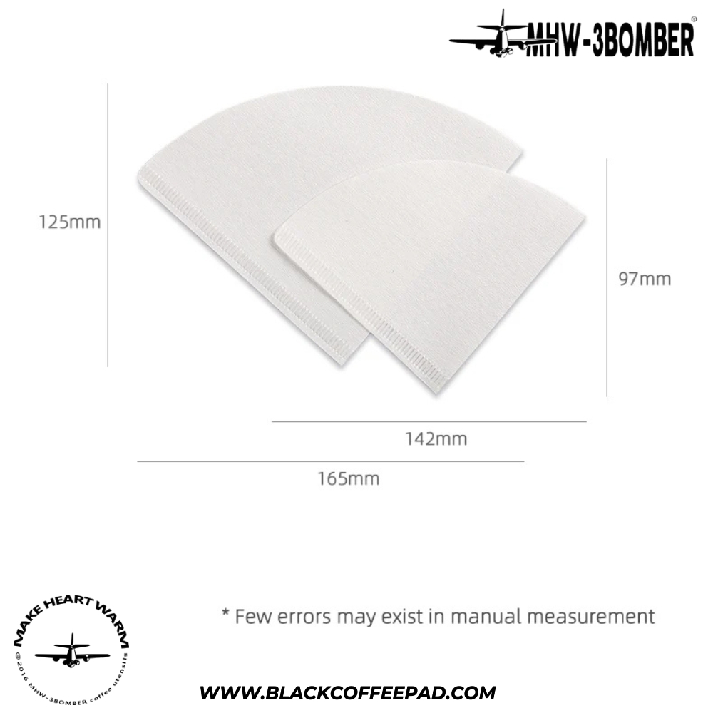 فیلتر کاغذی v60 بمبر سایز 01 صد عددی | MHW-3BOMBER Cone Coffee Filter Paper