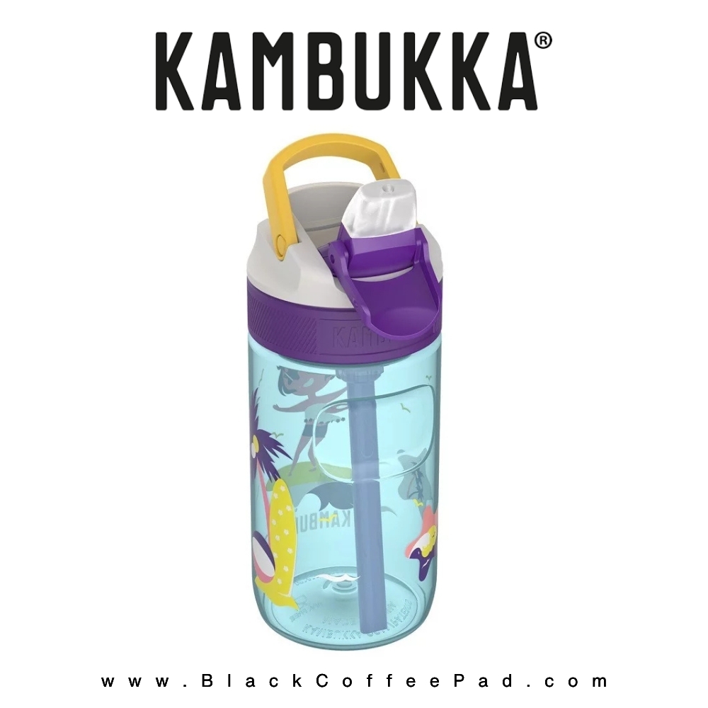  قمقمه کامبوکا بچه گانه نی دار مدل لاگون ۴۰۰ میلی لیتر | KAMBUKKA Surf Girl lagoon Bottle400 ml 