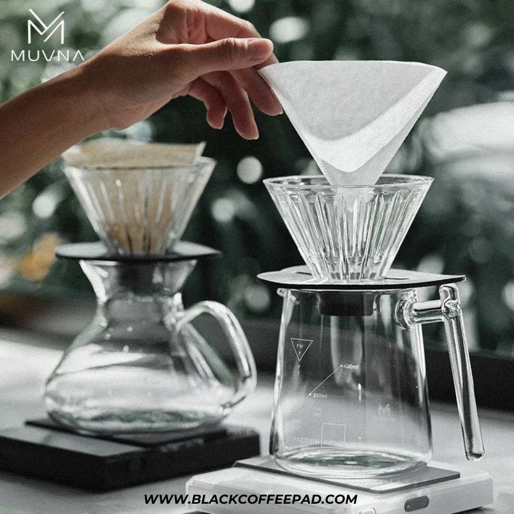  فیلتر قهوه v60 موونا ژاپنی مدل رنگ طبیعی سایز 01 | MUVNA Japanese V60 Filter Paper 