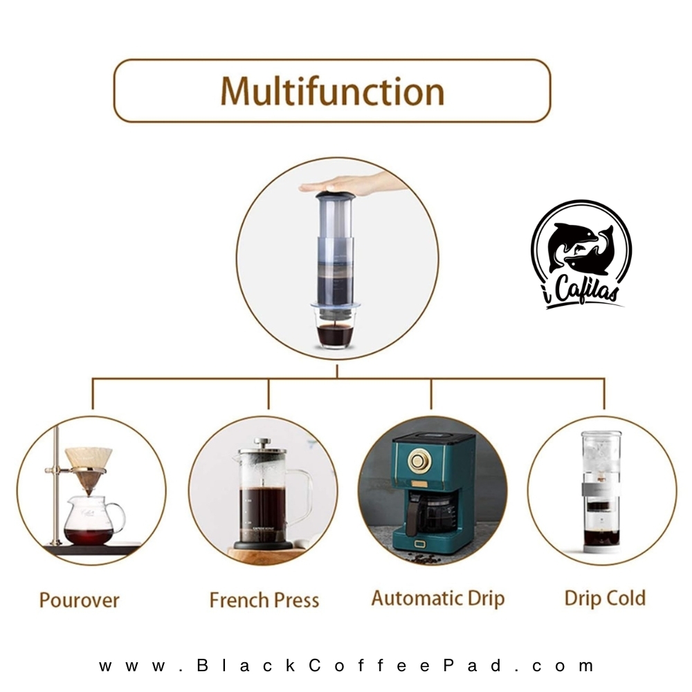  ایروپرس آیکافیلاس گنجایش 0.3 لیتر | iCafilas Travel Aero Press Coffee Maker 