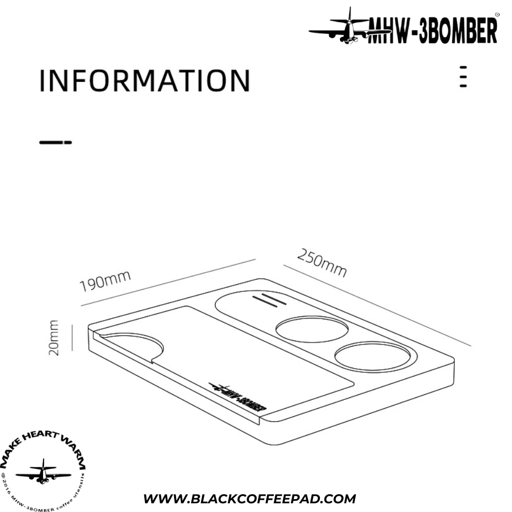  ابعاد استند پرتافیلتر ام اچ دبلیو تری بمبر مدل چوبی کد 51&58 | MHW-3BOMBER Wood Tamping Base 