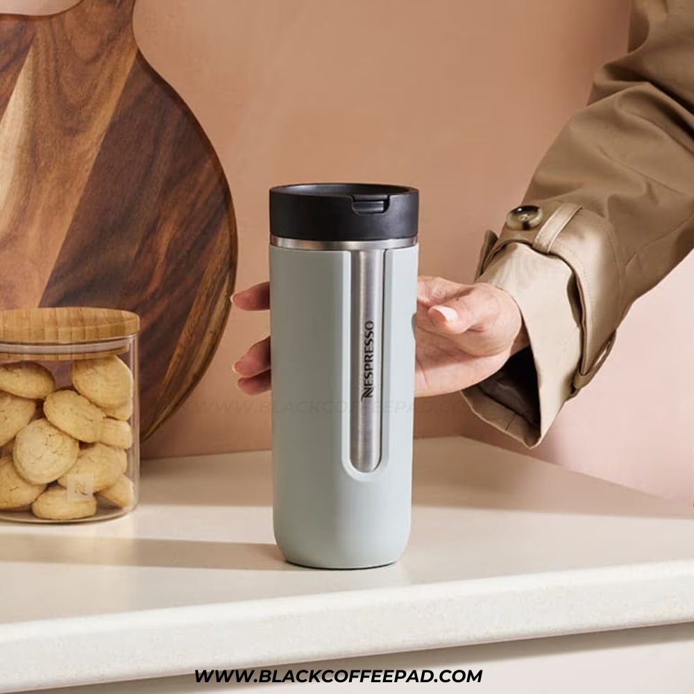  خرید و قیمت ماگ جدید نسپرسو | خرید و قیمت تراول ماگ سفری نسپرسو اصل | Travel Mug Smokey Blue 540 mil 
