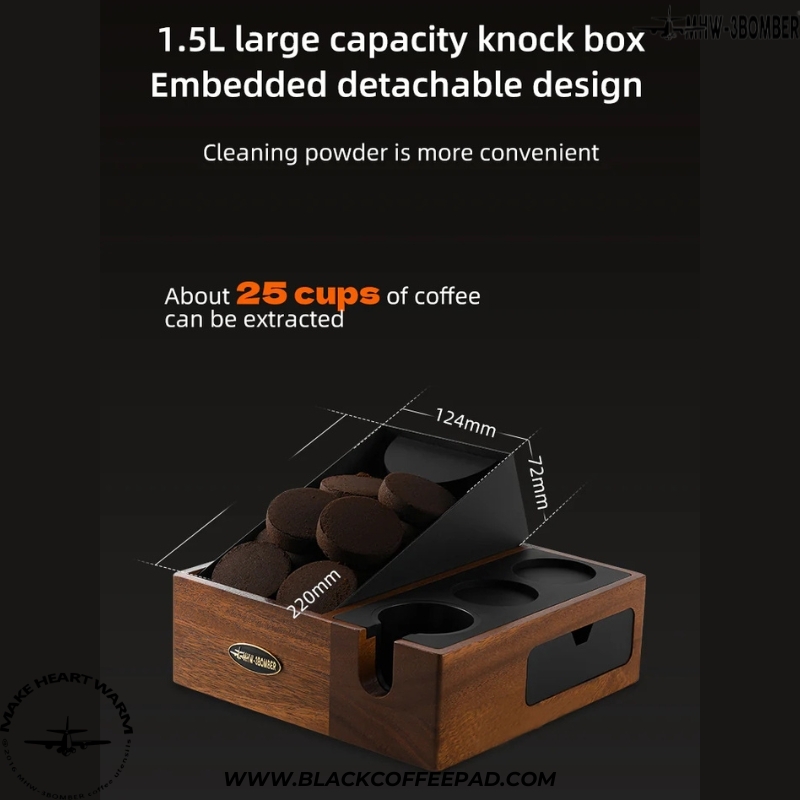  ناک باکس ام اچ دبلیو تری بمبر مدل اسپرسو یونروسال سایز | MHW-3BOMBER Espresso Knock Box 