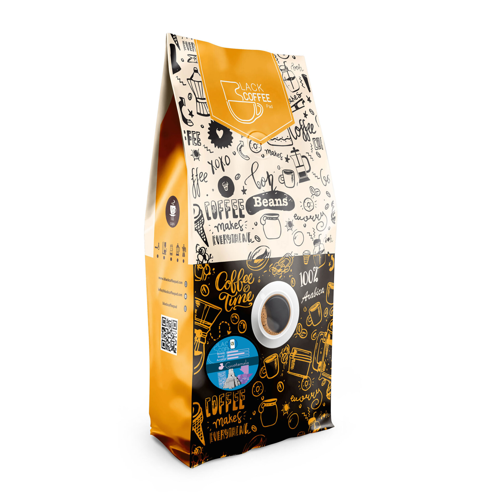  دانه قهوه گواتمالا - Guatemala Coffee Beans - یک کیلو گرم | بلک کافی | فروشگاه محصولات قهوه و دانه قهوه 