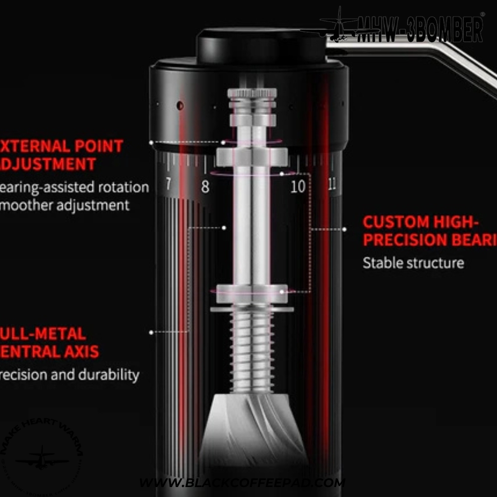 آسیاب قهوه دستی بمبر مدل Blade R3 رنگ مشکی | MHW-3BOMBER Blade R3 Manual Coffee Grinder