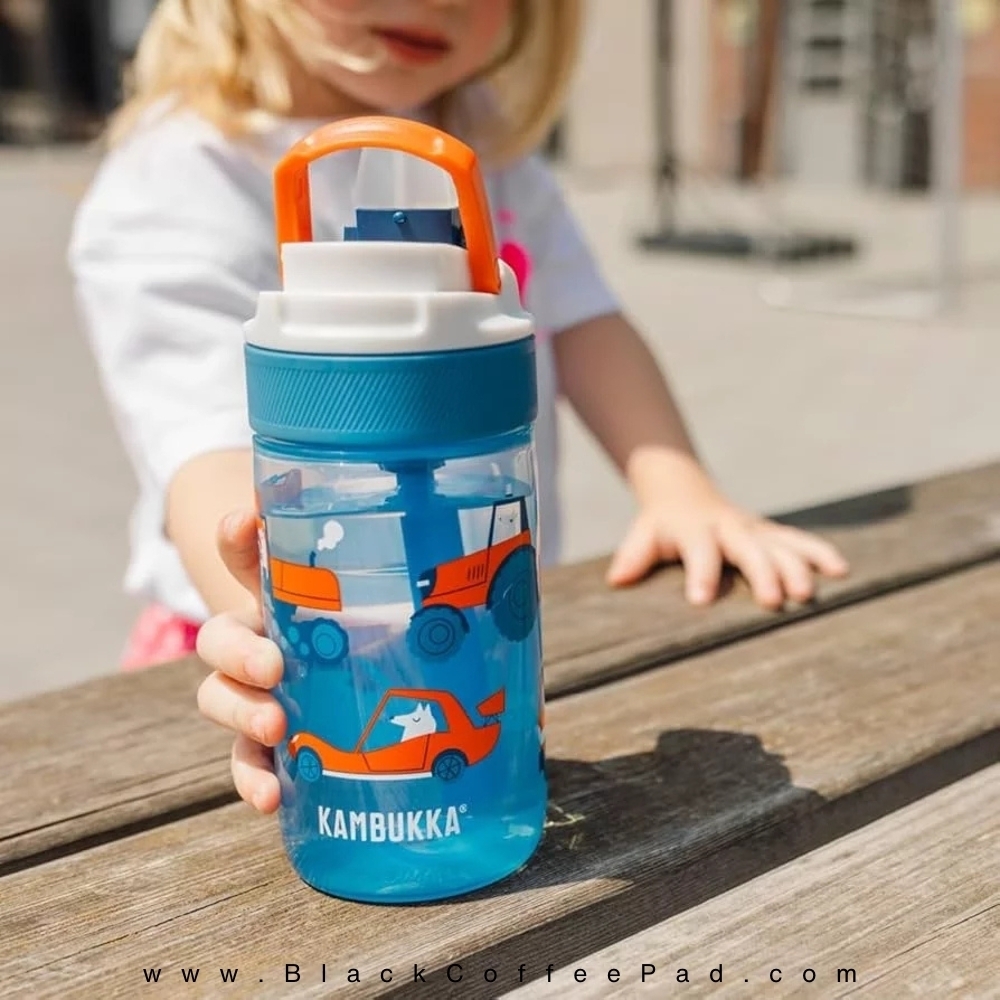  قمقمه کامبوکا بچه گانه نی دار مدل لاگون ۴۰۰ میلی لیتر | KAMBUKKA Road Dogs lagoon Bottle 400 ml 