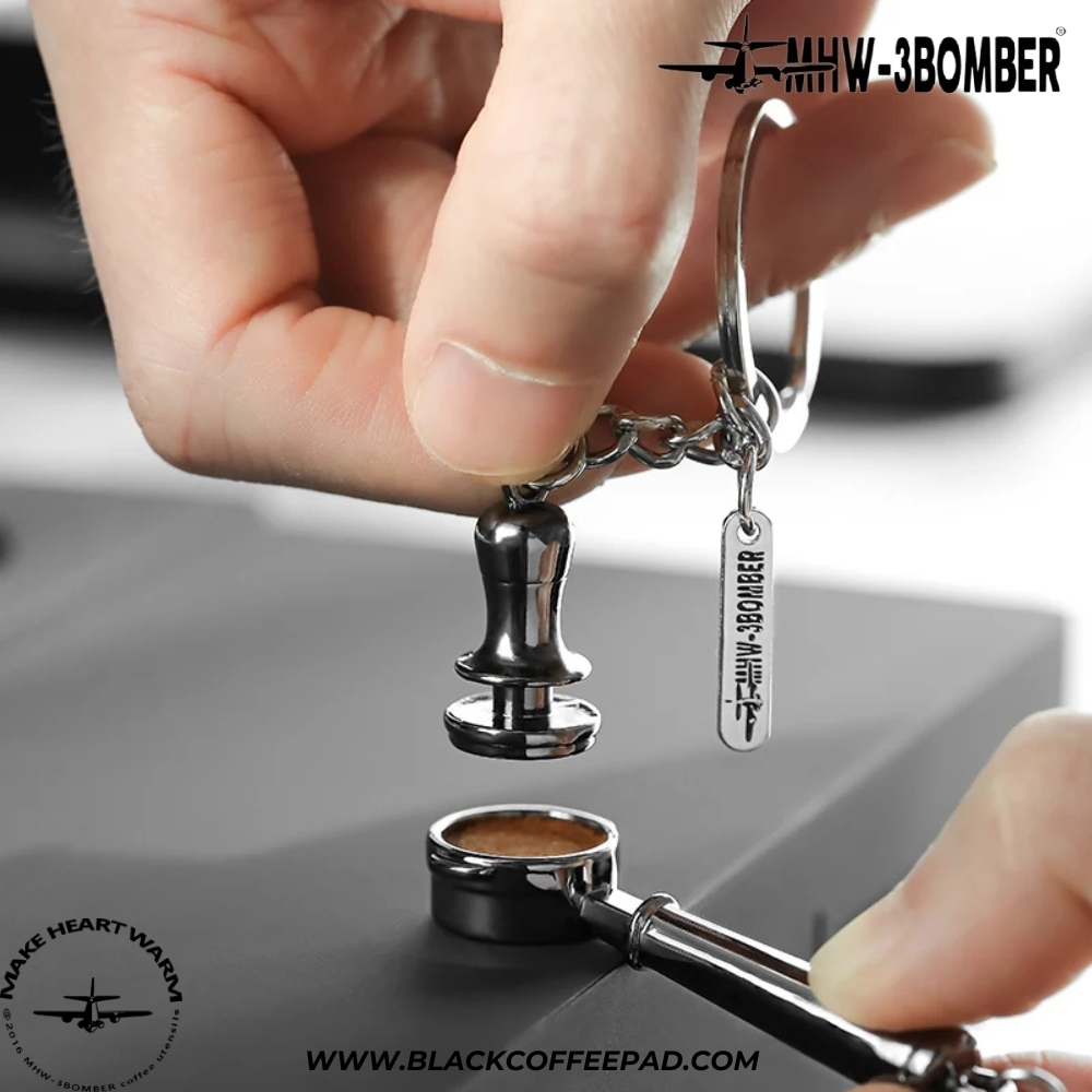  جاسوئیچی بمبر مدل پیچر، تمپر و پرتافیلتر | MHW-3BOMBER Coffee Gift Key Chain 