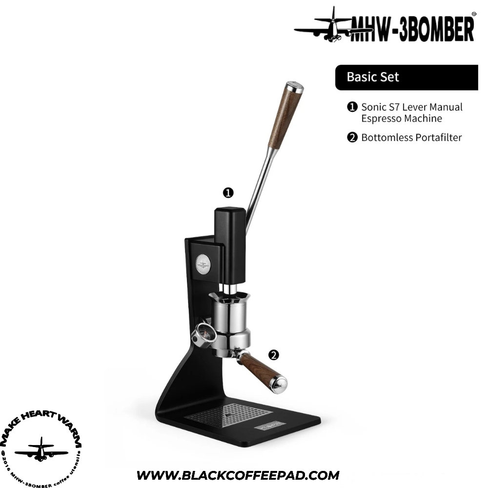  ست اسپرسوساز بمبر مدل اهرمی S7 سونیک | Lever Manual Espresso Machine Sonic S7 cm801 