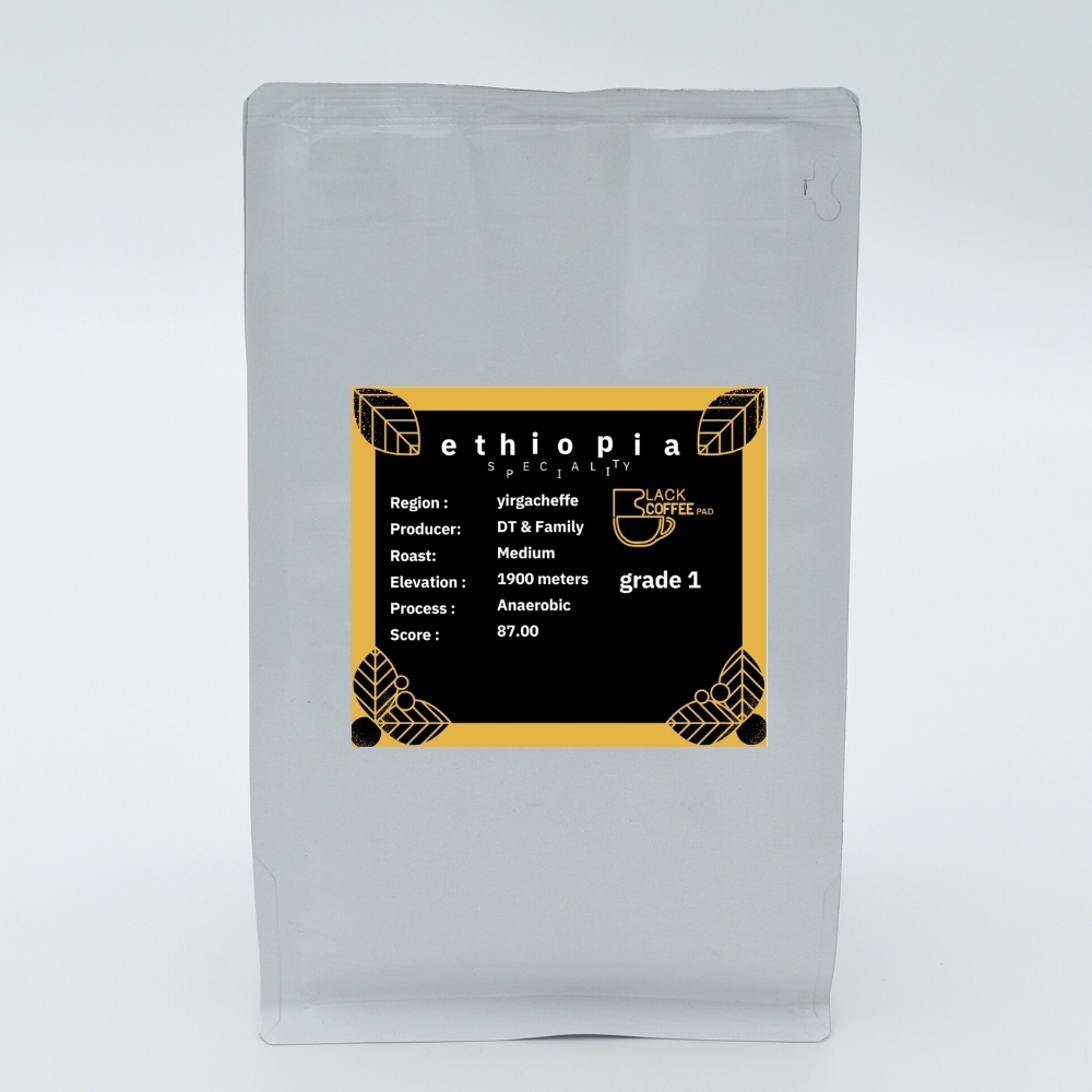 دانه قهوه اسپشالتی اتیوپی یرگاچف انیروبیک 100 گرم | Anaerobic Ethiopian Yirgacheffe Specialty Coffee Bean