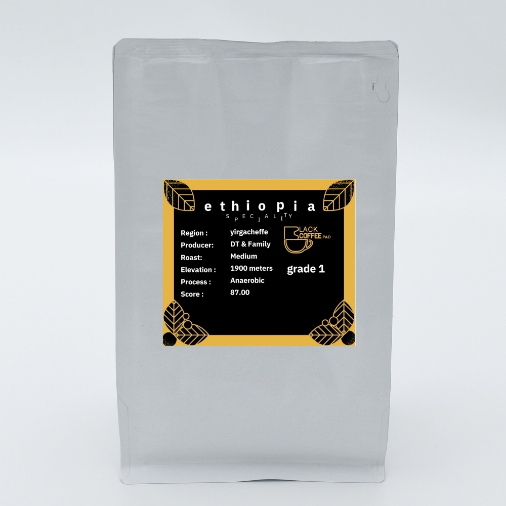  دانه قهوه اسپشالتی اتیوپی یرگاچف انیروبیک 100 گرم | Anaerobic Ethiopian Yirgacheffe Specialty Coffee Bean 