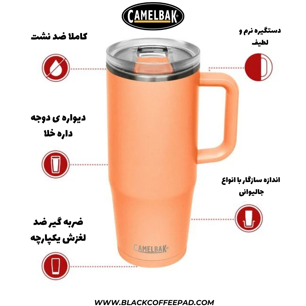  ماگ سفری کمل بک مدل Trive Mug گنجایش 0.95 لیتر مشخصات کلی 