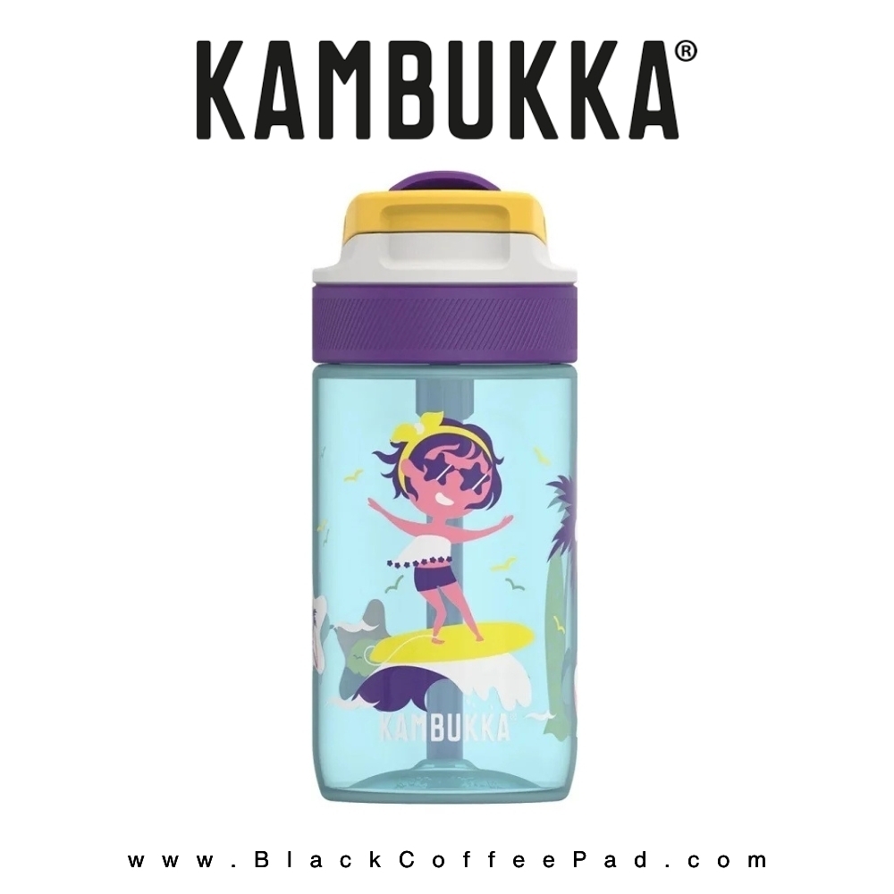  قمقمه کامبوکا بچه گانه نی دار مدل لاگون ۴۰۰ میلی لیتر | KAMBUKKA Surf Girl lagoon Bottle400 ml 