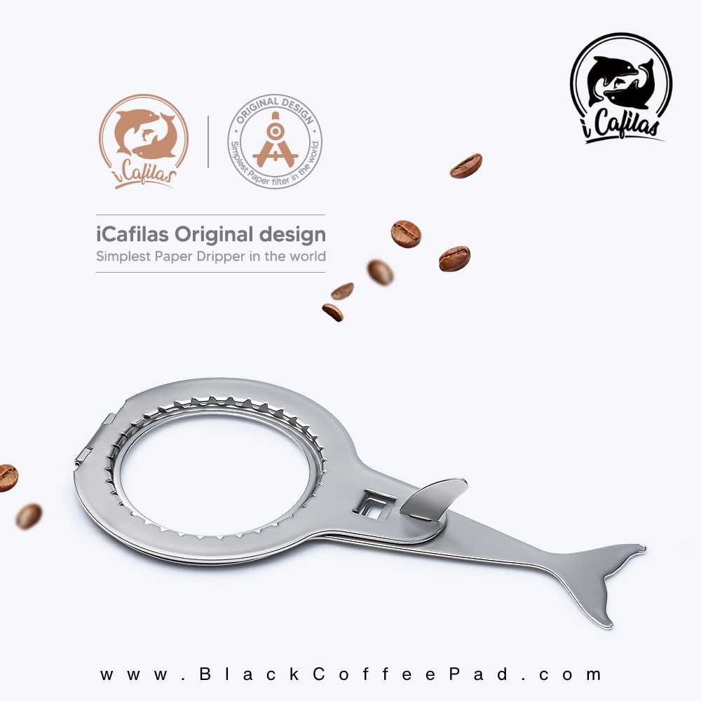  دریپر کاغذی آیکافیلاس پایه فلزی و فیلتر کاغذی مدل HLB15 بسته 40 عددی | HLB15 Simplest Paper Dripper Mini iCafilas 