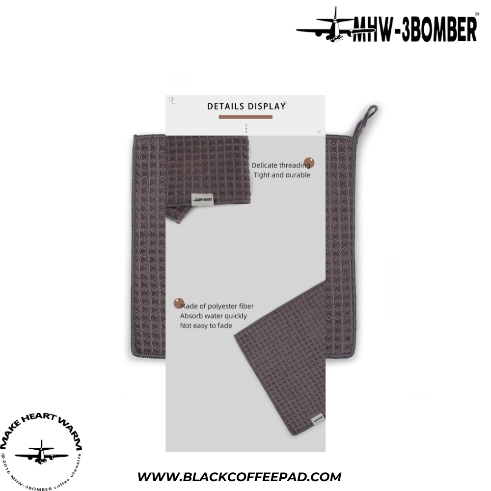 دستمال باریستا بمبر مدل وافل بار 30x30 و 30x70 سانتی متر | MHW-3BOMBER Waffle Bar Towel