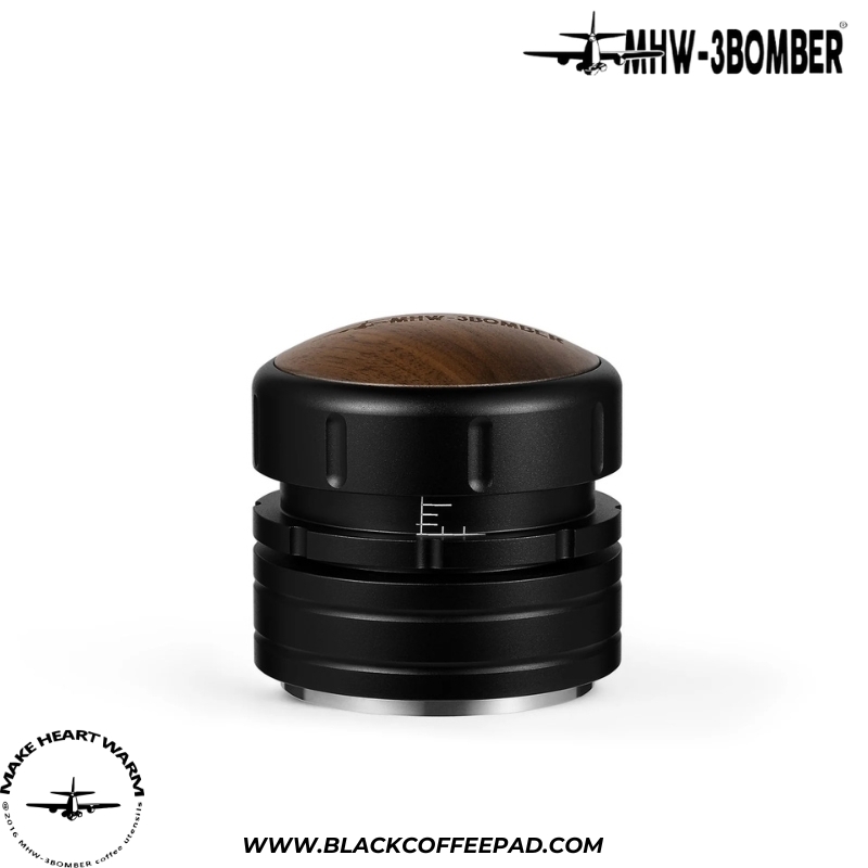  MHW-3BOMBER Memory Series Slow Rebound Coffee Tamper Black Ripple 58.35mm 