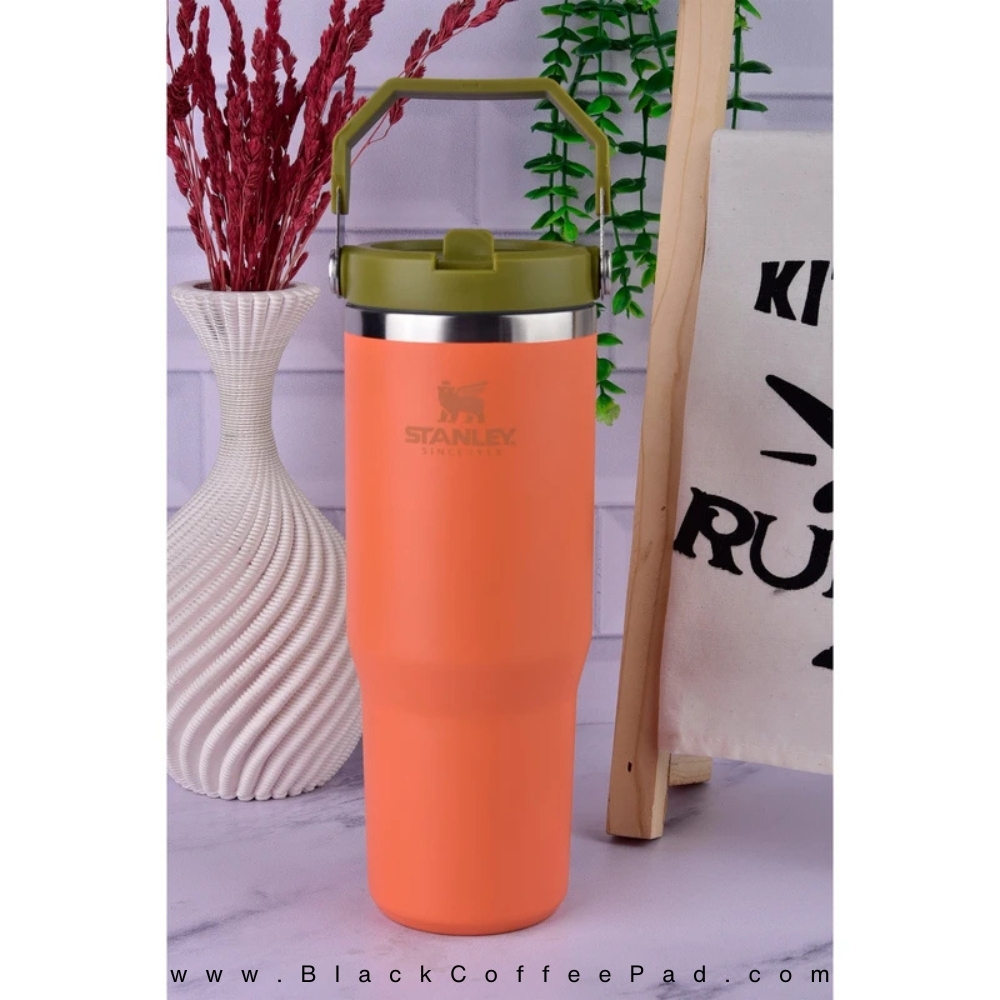  ماگ استنلی سری THE ICEFLOW مدل FLIP STRAW TUMBLER حجم 880 میلی لیتر (اورجینال) 