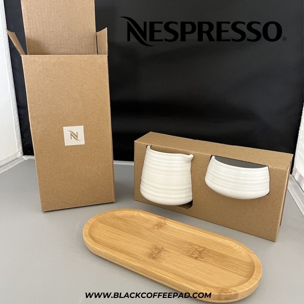 ست سرو نسپرسو ( سینی چوبی , ظرف شیر و شکر ) | Nespresso Serving Set
