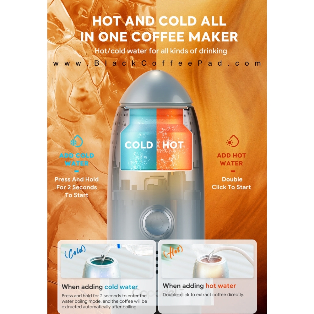  اسپرسوساز مسافرتی شارژی مدل موشکی 