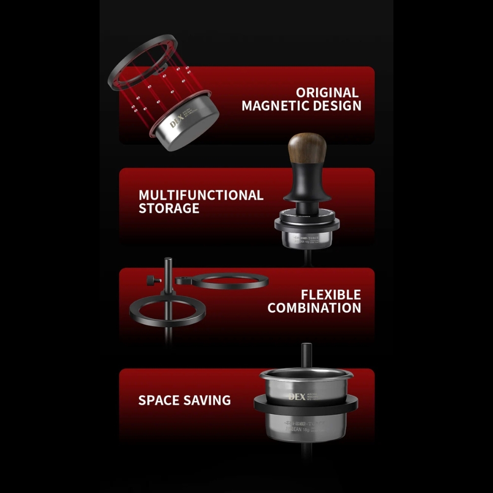 استند نگهدارنده ی بسکت پرتافیلتر و اکسسوری قهوه مدل 5 طبقه مگنتی | MHW-3BOMBER Magnetic Storage Stand