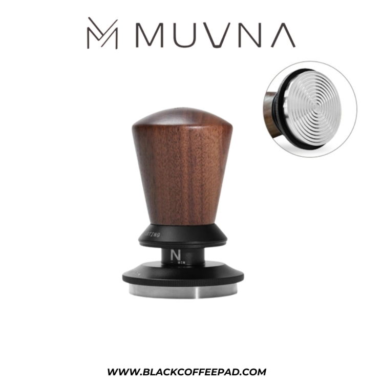 تمپر قهوه موونا مدل فنری شیاردار سایز 58.35 چوبی | MUVNA Adjustable Spring Constant Even Tamping