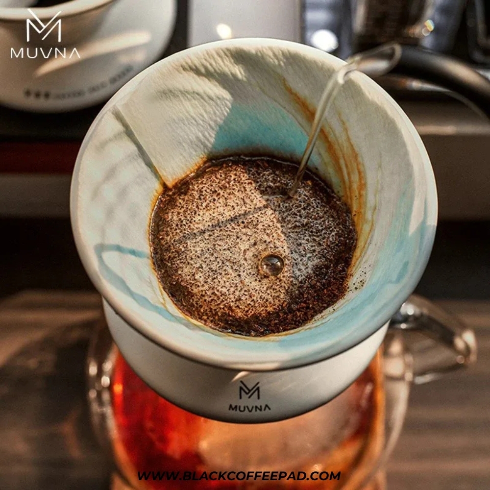  v60 سرامیکی مدل ژینگوو سرامیکی بنفش | MUVNA Ceramic xingwo V60 purple Coffee Pour Over Manual Brew 
