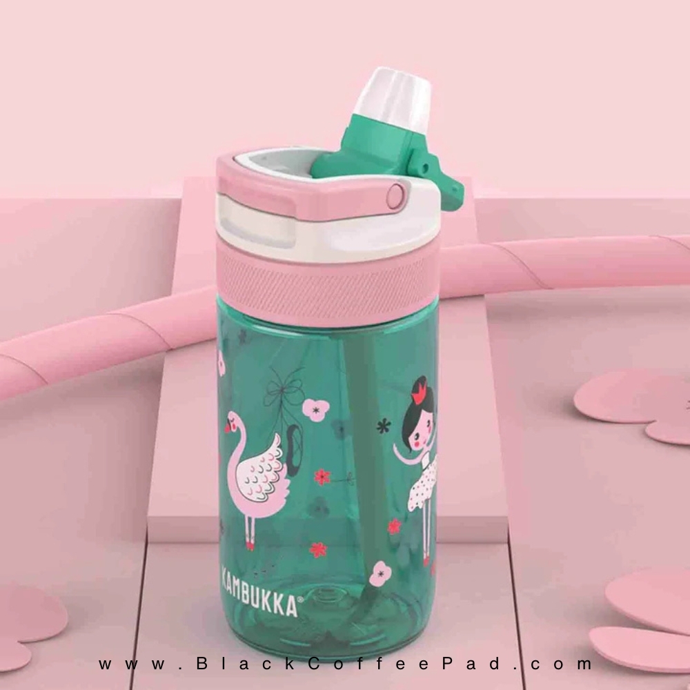  قمقمه کامبوکا بچه گانه نی دار مدل لاگون ۴۰۰ میلی لیتر | KAMBUKKA Prima Ballerina lagoon Bottle 400 ml 