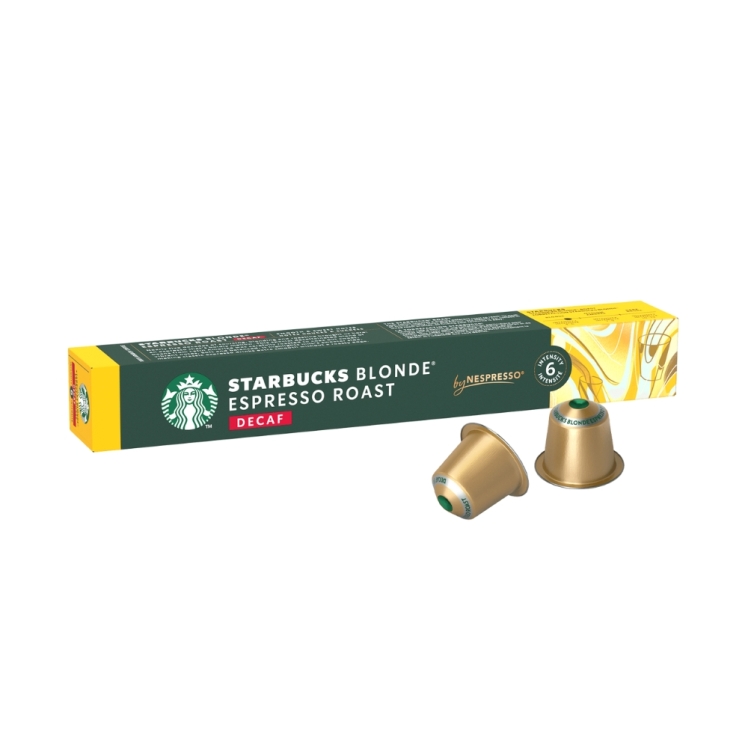 کپسول قهوه استارباکس سایز نسپرسو 10 عددی اسپرسو رست دیکف | Starbucks® Decaf Blond Espresso Roast
