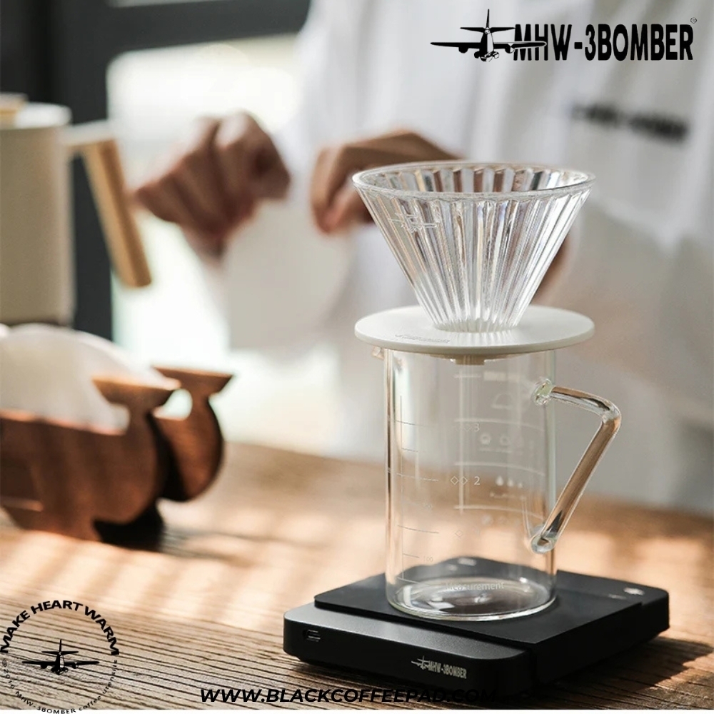  دریپر بمبر مدل وی 60 کد 01 | MHW-3BOMBER - Elf Glass Coffee Dripper V60 - V01 Coffee Dripper 