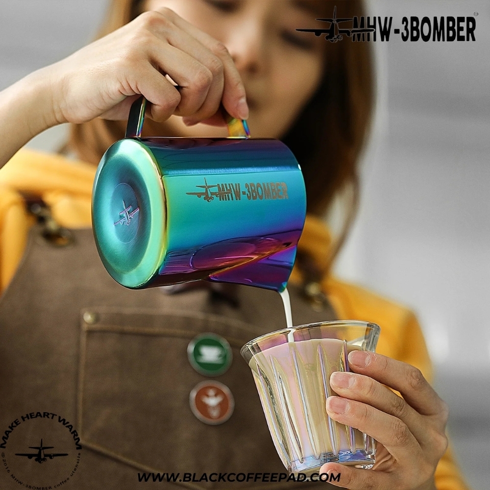  شیرجوش ام اچ دبلیو تری بمبر مدل پیچر ورژن 5 کد مولتی کالر | MHW-3BOMBER Latte Art Pitcher 5.0 Colorful 