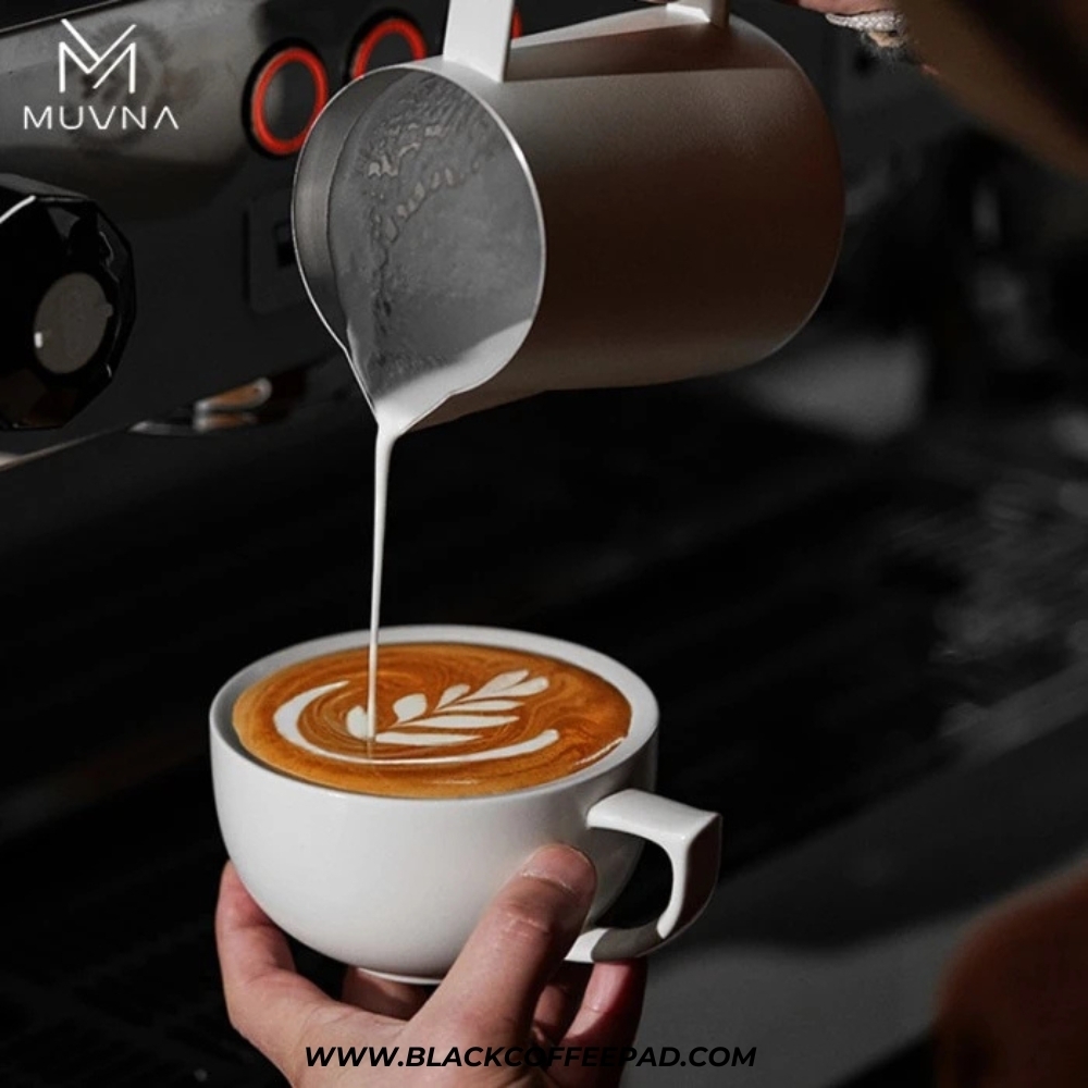    کاپ لته موونا مدل سرامیکی کرم 280 میلی لیتر | MUVNA Latte Cup Premium Ceramic Coffee Cappuccino Cup 